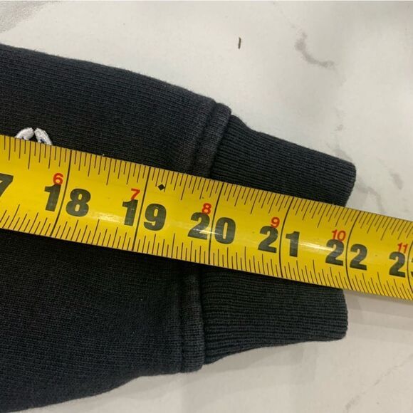 Kith X Champion Women Sweater XS Black Cropped Crew Neck Longsleeve Elastic Hem - Picture 3 of 10